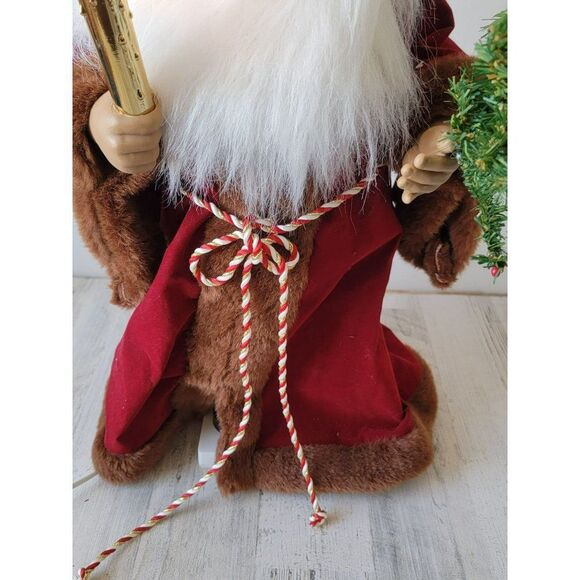 Telco St Nicholas Santa red robe tree candle animated motionette Xmas - Picture 4 of 13